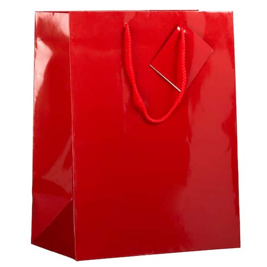 JAM Paper Large Glossy Gift Bags with Rope Handles